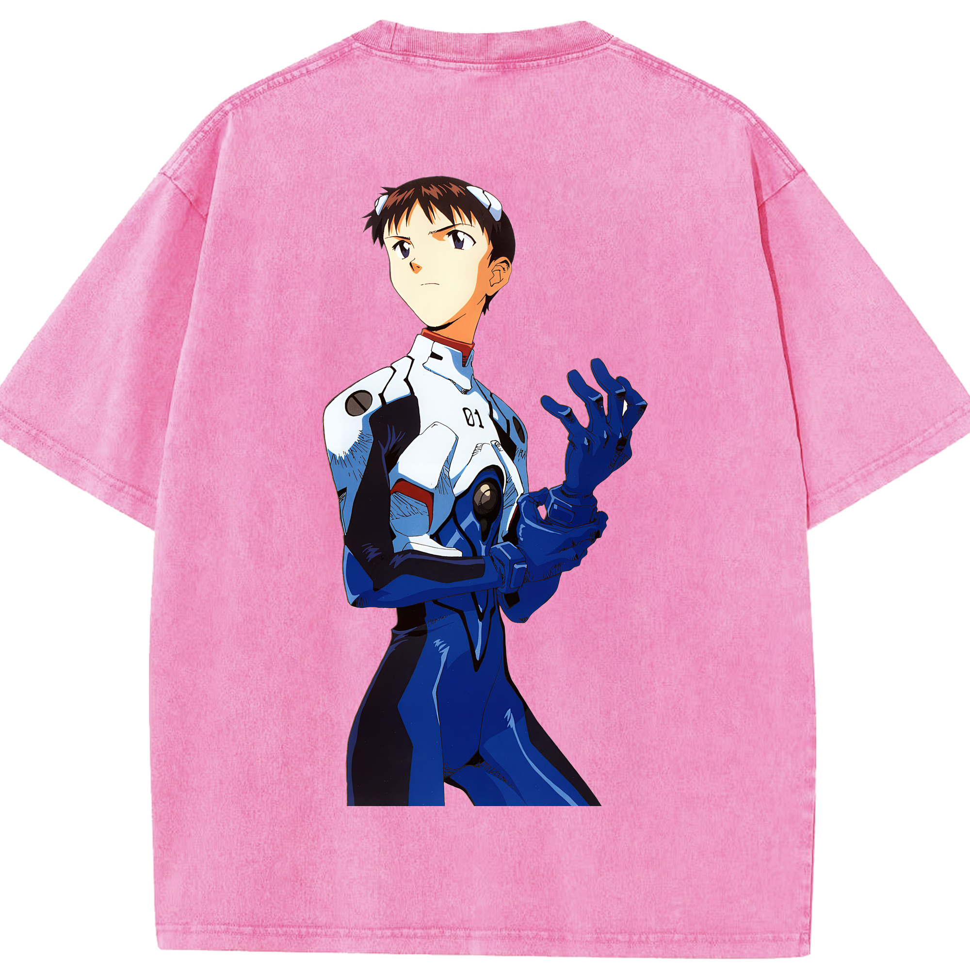 （画像用） EVA 新世紀エヴァンゲリオン 綿100% ヴィンテージ風 半袖Tシャツ（背面プリント）